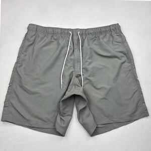 Duluth Trading Co Mens 2XL Shorts Gray Nylon Quick Dry Water Swim Trunks Board